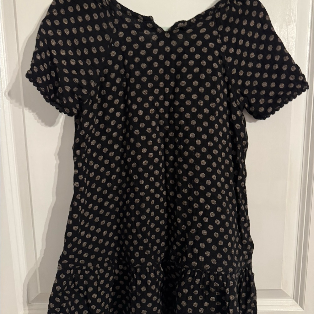 Old Navy Kids Dress - Black and Cream Polka Dot